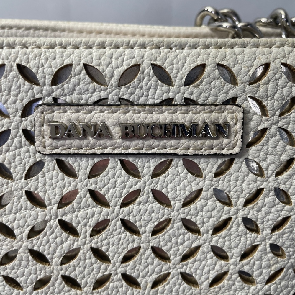 Dana Buchman White Laser-Cut Tote Bag - Picture 2 of 16